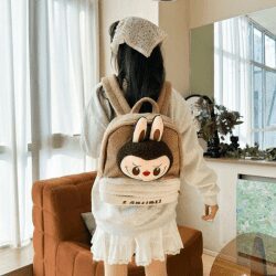 LABUBU BerberFleece Backpack (Brown)